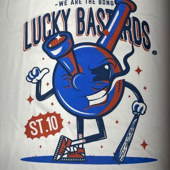 Lucky Bastards White Tee - Picture 2 of 6